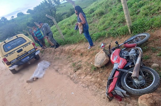 Homem sofre acidente de moto em estrada vicinal e vai a óbito em Mata Grande