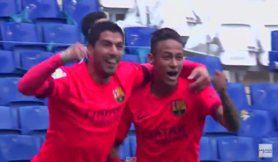 Com gols de Neymar e Messi, Barcelona vence o Espanyol