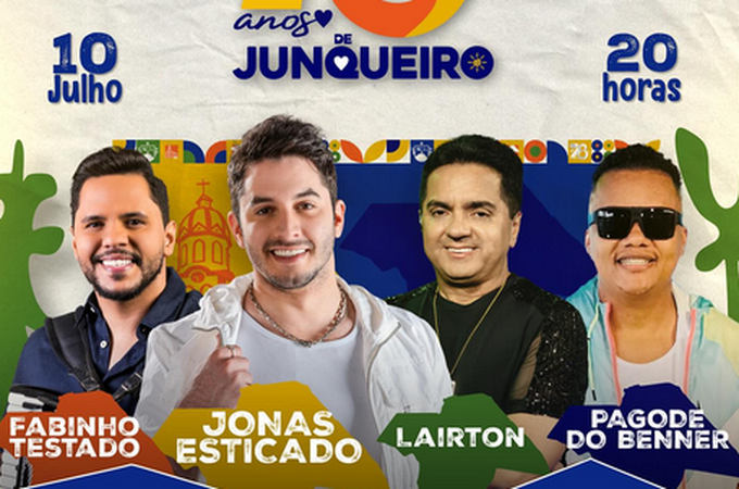Prefeitura de Junqueiro anuncia atrações da festa em comemoração aos 78 anos da cidade