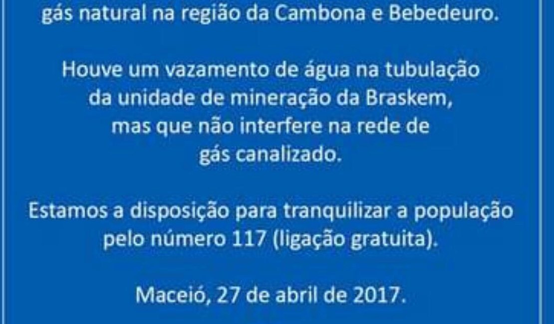 Boato: notícia de vazamento de gás em Bebedouro assusta população de Maceió
