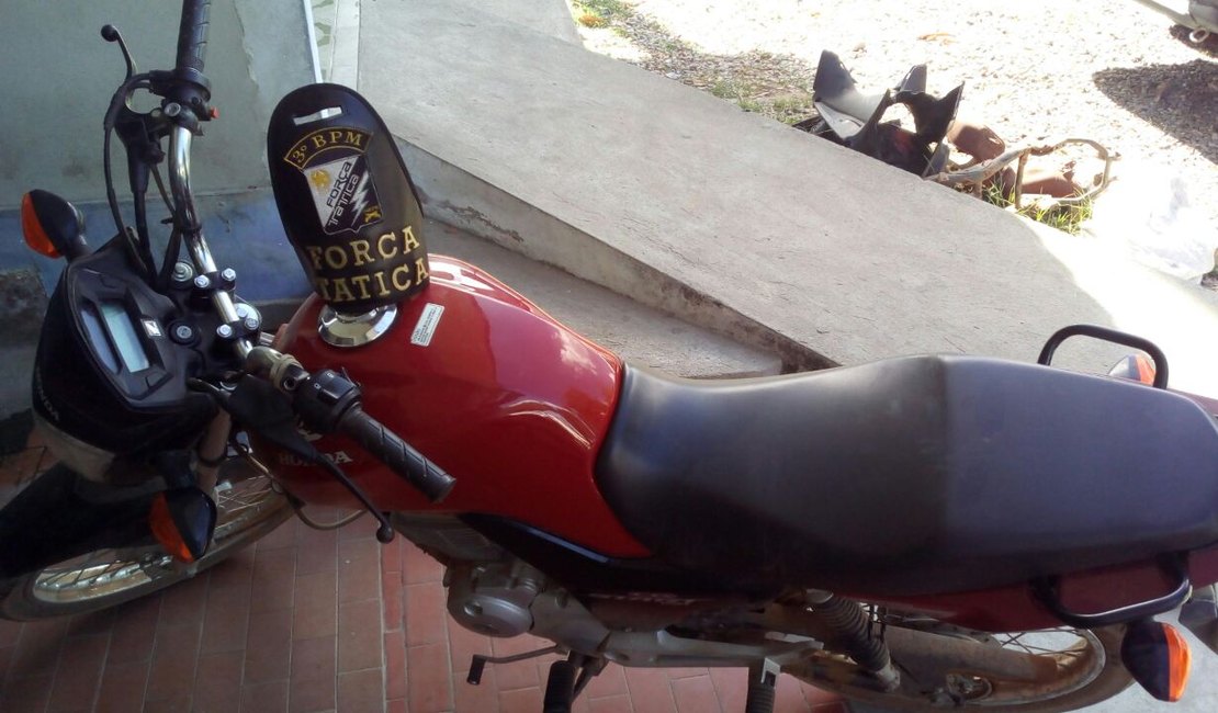 Polícia Militar recupera motocicleta roubada na zona rural de Arapiraca