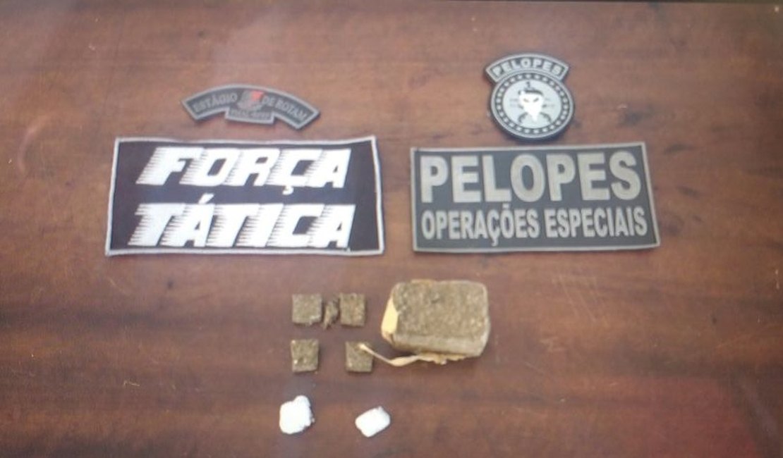 Homem e dois adolescentes são detidos com drogas em Arapiraca