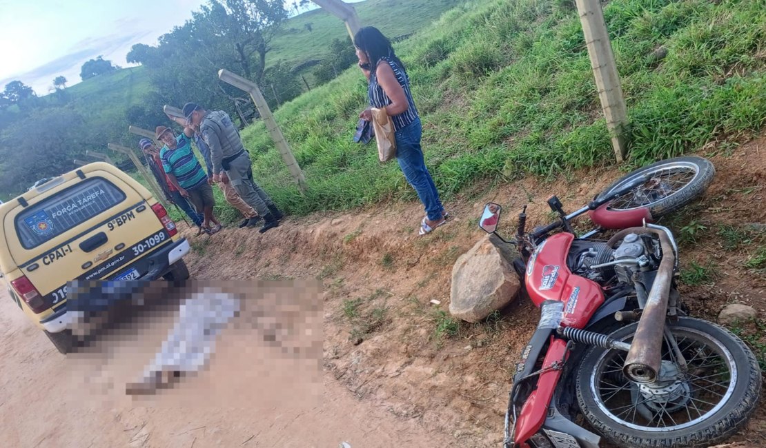 Homem sofre acidente de moto em estrada vicinal e vai a óbito em Mata Grande
