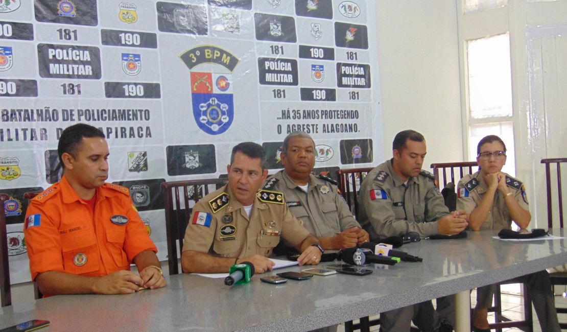 Durante coletiva em Arapiraca, polícia apresenta resultado geral das operações realizadas