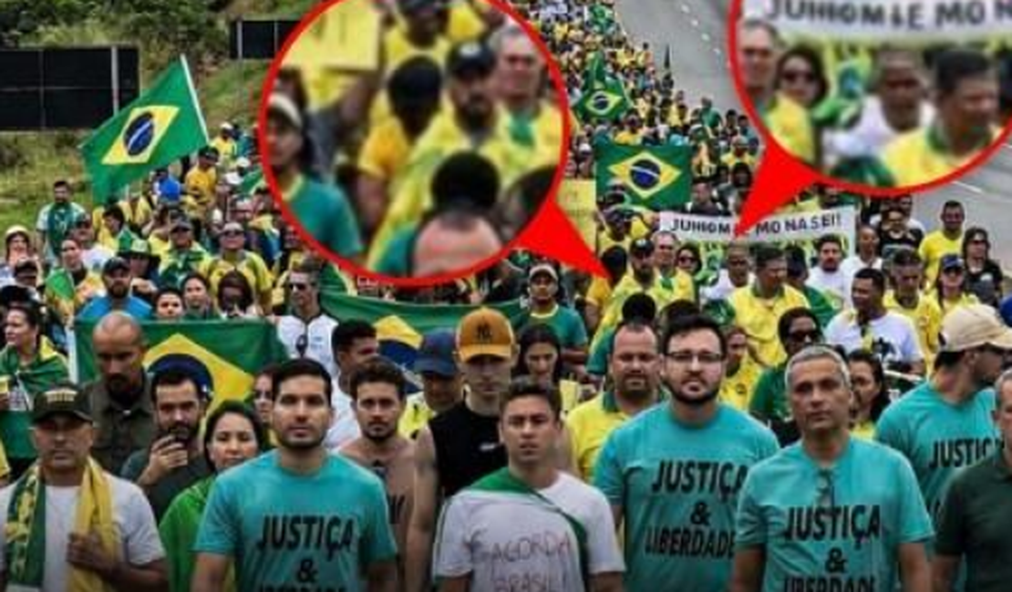 Foto de multidão com Nikolas Ferreira em caminhada de Minas a Brasília foi gerada por IA