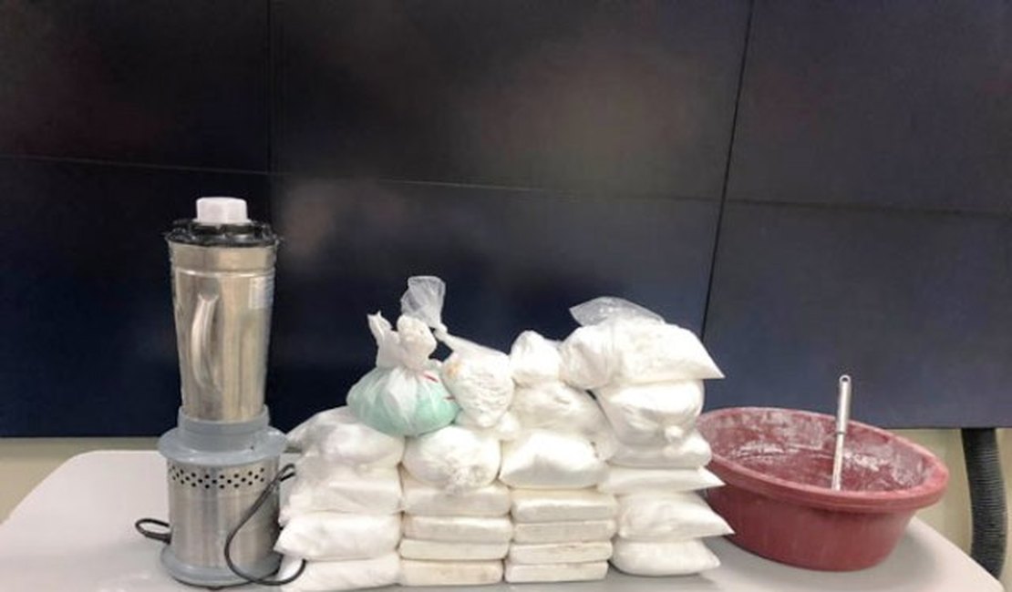Operação apreende 20 quilos de cocaína avaliados em R$ 1 milhão em Arapiraca e São Sebastião