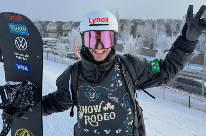 Pat Burgener conquista medalha inédita para o Brasil na Copa do Mundo de snowboard halfpipe