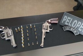 Polícia prende jovens que estavam atirando em frente a residência em Palmeira dos Índios