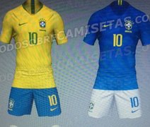 Site vaza supostas camisas do Brasil para a Copa do Mundo