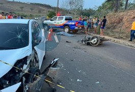 Motociclista morre após colisão frontal com carro na zona rural de Lagoa da Canoa