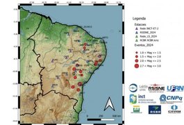 Alagoas registrou cinco abalos sísmicos apenas em fevereiro