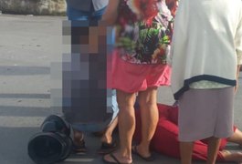 Mulher fica ferida em colisão no bairro Brasília após casal avançar placa de pare