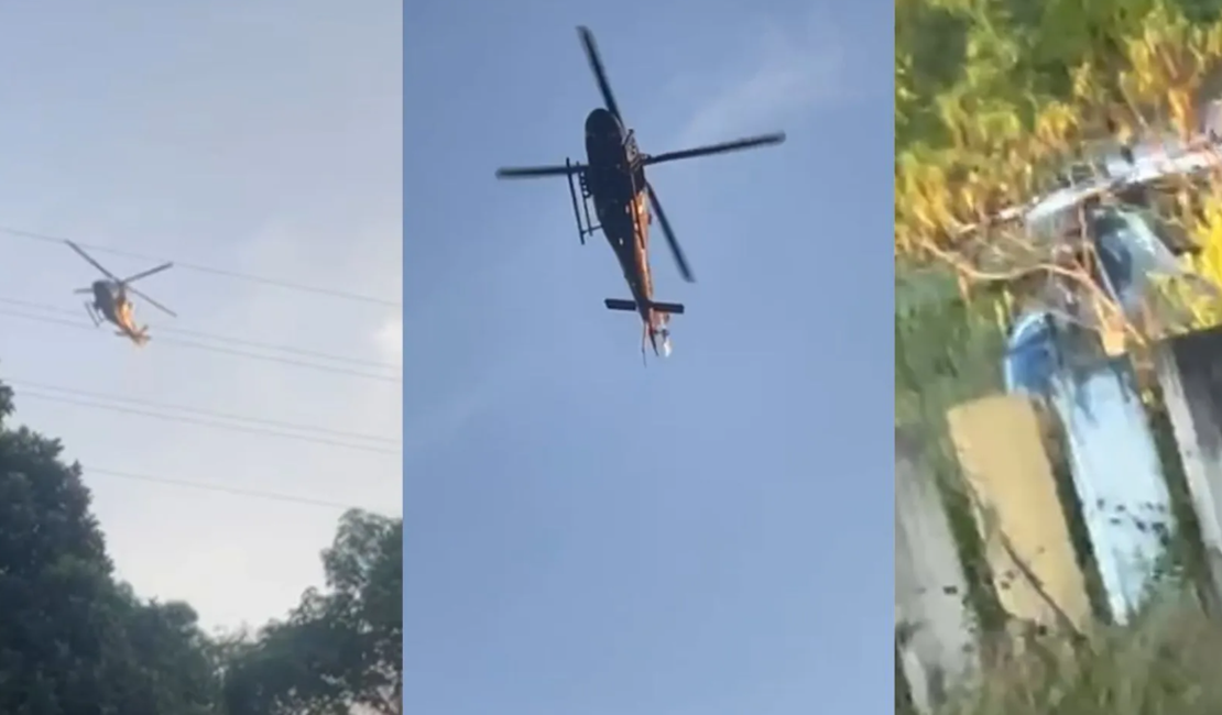 Helicóptero da polícia é alvo de tiros e faz pouso forçado no RJ