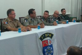 Comandante Geral da PM de Alagoas visita o 3º BPM e participa da aula inaugural do Curso de Conduta de Patrulha