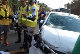Motociclista sofre grave acidente na Avenida Leste-Oeste, em Maceió