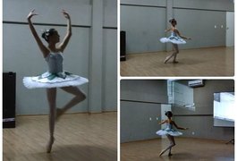 Bailarina interage com alunas da Escolas de Artes de Arapiraca