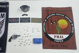 PM-AL apreende armas e drogas durante operações integradas no Sertão
