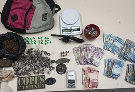 Jovem é preso ao ser flagrado traficando drogas embaixo de árvore, no Sertão