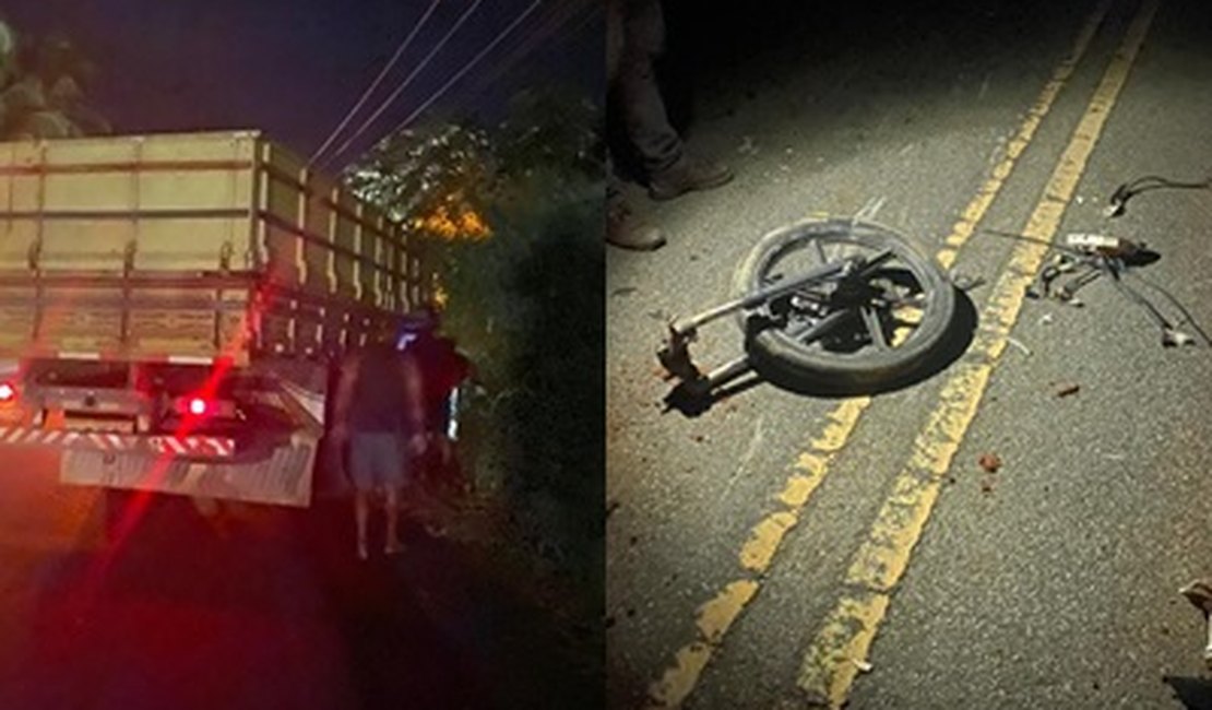 Homem morre em acidente envolvendo moto e caminhão no Miaí