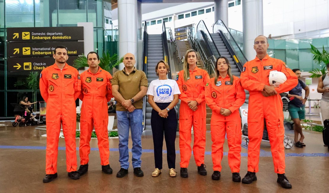 Governo de Alagoas envia médicos e enfermeiros do grupamento aéreo para auxiliar em resgates no RS