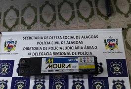 Polícia Civil localiza em Arapiraca bateria de torre de celular roubada em Garanhuns