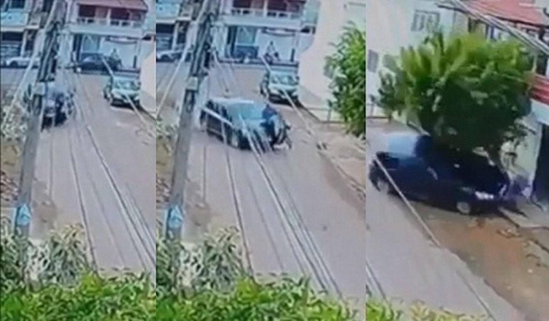 VÍDEO. Ciclista escapa com vida após ser arrastado por carro dirigido por garota de 13 anos