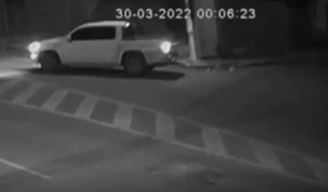 Vídeo. Polícia tenta identificar suspeitos de homicídio que fugiram em ﻿caminhonete Amarok, em Maceió