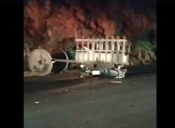 Colisão de moto em carro de boi deixa homem ferido, na AL-220, no Sertão