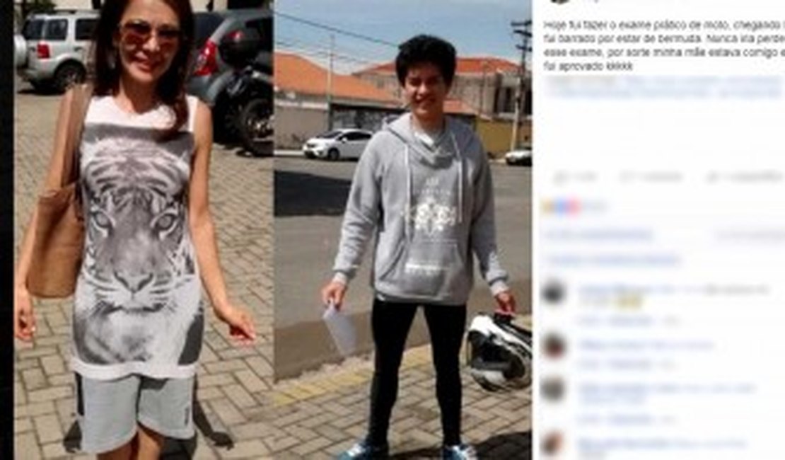 Jovem troca de roupa com a mãe para fazer prova da CNH e viraliza