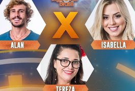 Alan, Isabella e Tereza estão no sexto Paredão do BBB19