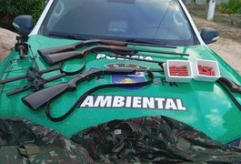 PM-AL apreende armas e resgata animais no Litoral Norte