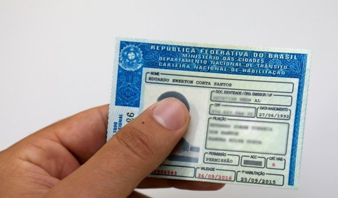1ª CNH terá valores definidos pelo Detran de Alagoas