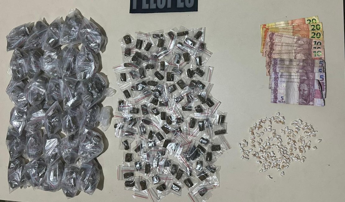 Após denúncias anônimas, PM flagra tráfico de drogas em Arapiraca e Maceió