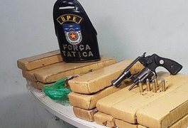 Força Tática do BPE prende dupla e apreende 12 quilos de maconha e revólver
