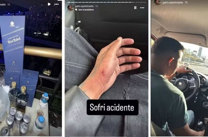 Influenciador Gato Preto é preso pela PM após bater Porsche e fugir do local do acidente