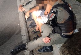 Vídeo. Guarnição de RP do 3º BPM evita que adolescente de 14 anos pule de viaduto, em Arapiraca