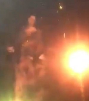 Vídeo mostra suposta aparição da Padroeira de Pilar, AL, em queima de fogos