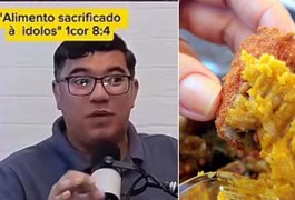 Pastor diz que evangélicos não podem comer acarajé: 'Traz maldição para dentro de casa'; assista