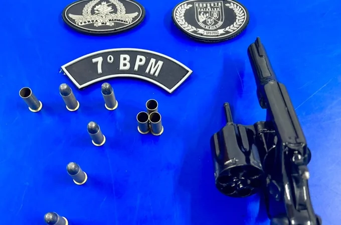 Arma de fogo é apreendida após homem atirar na direção de parque onde crianças brincavam, em Maravilha