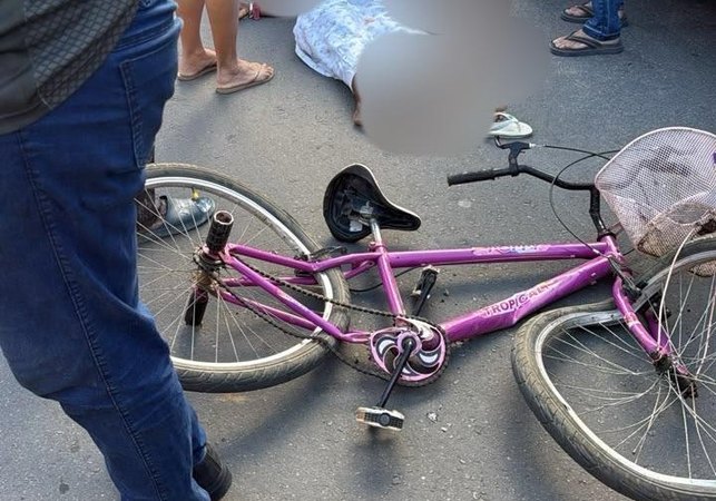 Ciclista morre atropelada por caminhão caçamba da Prefeitura, em Palmeira dos Índios