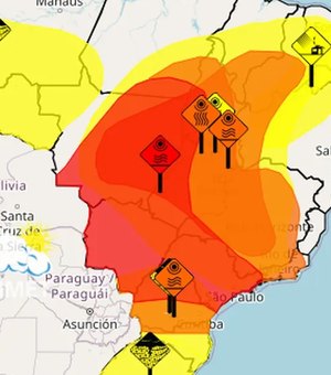 Inmet emite alerta vermelho de grande perigo para nove estados