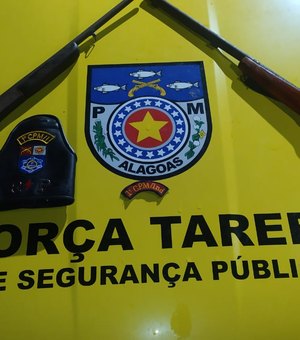 Duas espingardas são apreendidas após denúncia, no Coité de Baixo, São Miguel dos Campos