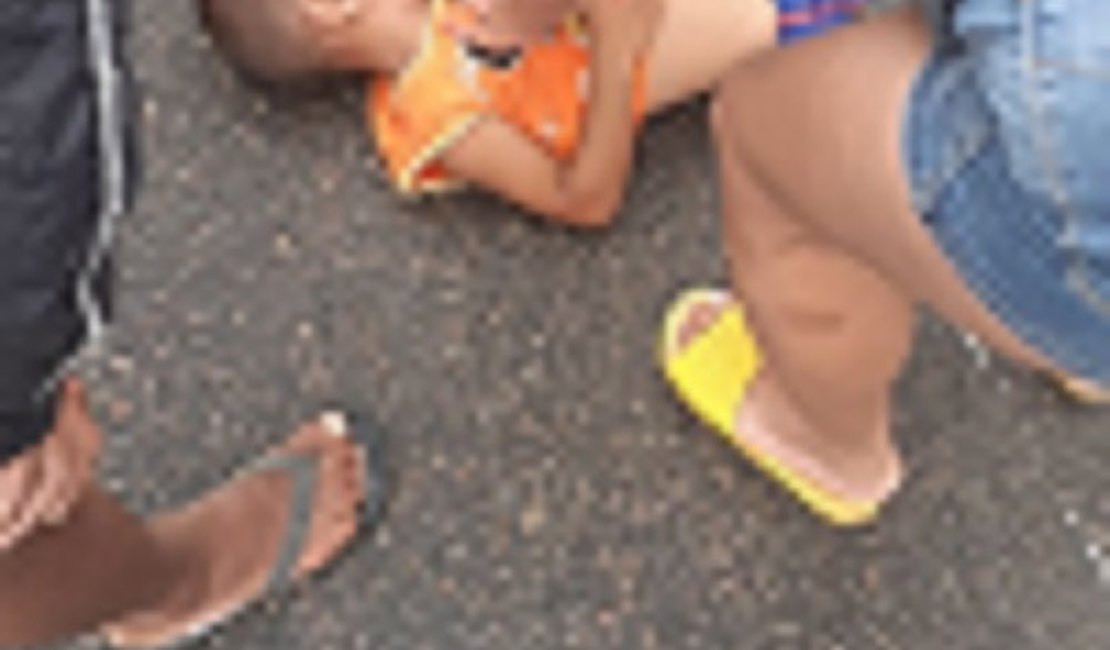 VÍDEO. Criança é arremessada após ser atingida por moto na AL-115, em Arapiraca