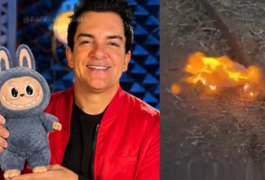 Esposa de Regis Danese queima boneco Labubu após incêndio em casa: 'Nenhum mal terá poder'
