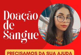 Internada, jovem que perdeu o marido em acidente precisa de doação de sangue