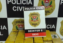 Menor de 17 anos é apreendido em SP com 20 kg de droga que seria entregue em Alagoas