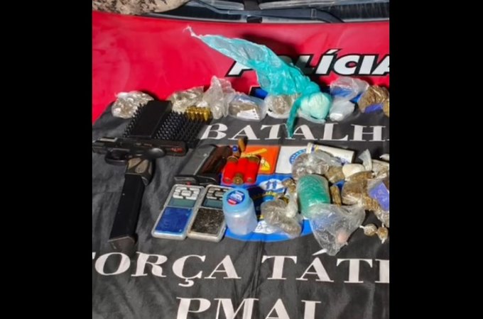 Força Tática prende suspeito com arma e drogas após troca de tiros no Benedito Bentes, em Maceió