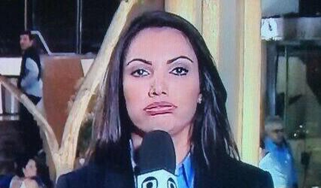 Patrícia Poeta se descuida e aparece bufando no “Jornal Nacional”