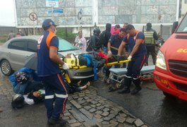 Imprudência no trânsito causa acidente e duas pessoas ficam feridas, em Arapiraca