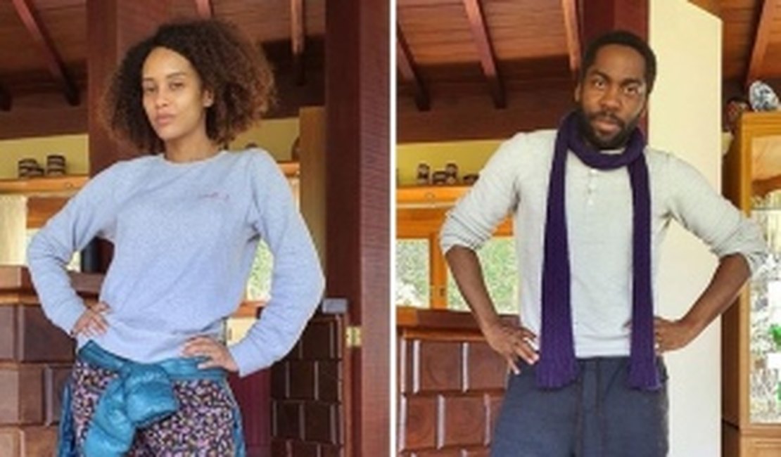 Taís Araujo e Lázaro Ramos combinam 'look do dia'